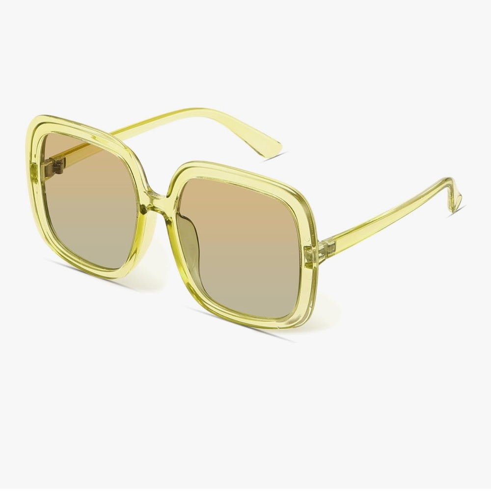 Trendy Oversized Yellow Sunglasses for Women